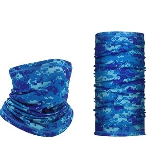 Face Scarf Mask Breathable Bandana Balaclava,Sun UV Protection Camouflage Blue